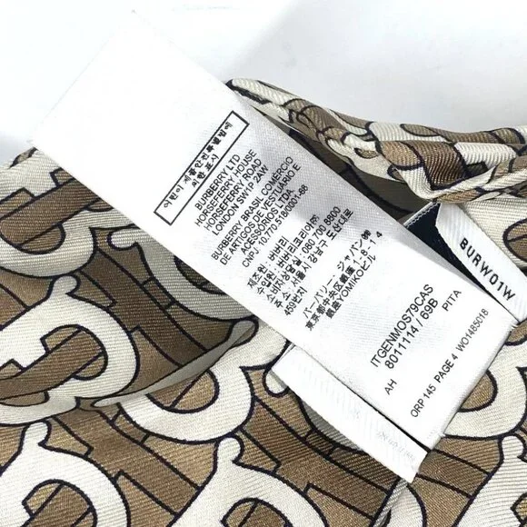 BURBERRY TB logo hair accessories hair rubber Shush silk 